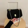 Bolso Femenino Transfronterizo Otoño 2026 Nuevo Elegante Cadena Bolso Cuadrado Pequeño Estilo Coreano Patrón de Diamante Estilo Coco Gamuza Bolso de Hombro Único Cruzado