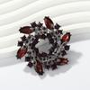 Broche Bauhinia de Cristal da Moda Europeia e Americana de Alta Qualidade Acessórios de Casaco Feminino Broche de Corsage de Guirlanda de Luxo Acessível de Alta Qualidade