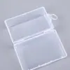 Caja de Plástico Transparente PP Gancho de Agujero Redondo Caja de Empaque para Anzuelos de Pesca Empaque de Piezas Caja de Almacenamiento Portátil Caja de Componentes Joyería