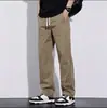 2026 Fábrica de Origen Estilo Americano Primavera y Otoño Ropa de Trabajo Juvenil Pantalones Casuales Sueltos Rectos Cintura Elástica Venta al por Mayor
