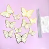 Tarjeta de cumpleaños de mariposa de papel cruzada al viento mareada juego de decoración de pastel de mariposa de simulación decoración de pastel