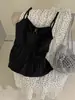 Camisole Vest WGWE Patchwork de Renda Estilo Suave Feminino 2026 Nova Chegada de Verão Afina a Cintura Emagrecimento Versátil Pequeno Top
