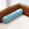 Almohada Cervical Cilíndrica Larga, Color Sólido de Algodón y Lino, Adecuada para Cama, Sofá, Salón de Belleza, Yoga, Dormir, Soporte para Piernas, Extraíble y Lavable
