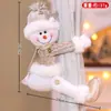 Hebillas Decorativas para Cortinas de Navidad Nuevas Transfronterizas Abrazaderas de Cortina de Terciopelo de Navidad Muñeco de Nieve Decoración del Hogar