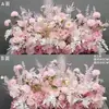 Boda Estilo Grande Fila de Flores en el Suelo Flor de Seda Artificial Producto Terminado Decoración Fila de Flores de Eucalipto Escenario T Pasillo Guía Tablero KT Fondo de Compromiso
