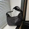 Bolso Tote de Hombro Cruzado Brillante con Estrella, Múltiples Bolsillos con Cremallera, Estilo Coreano, Tendencia 2026, Bolso de Hombro Horizontal