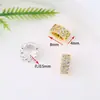 Oro de 18K Color Fuerte Duradero Micro-Incrustado Circonita Doble Fila Espaciador de Cuentas Material para Pulsera Collar DIY Accesorios de Cuentas