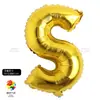 Globo Alfanumérico Mediano Dorado y Plateado de 32 pulgadas Decoración de Cumpleaños Papel de Aluminio Fiesta de Bodas Set de Película de Aluminio Arreglo Globo