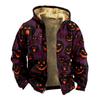 Ropa de Algodón con Cremallera y Capucha de Invierno Transfronteriza Nueva para Halloween Forro Marrón Ropa de Algodón con Capucha