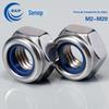 304 aço inoxidável nylon locknut auto-travamento porca anti-liberação porca hexágono M2M2.5M3M4M5M20