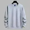 Sudadera de cuello redondo de color sólido básico informal de estilo americano para hombre, otoño e invierno, marca de moda, algodón chino, suelta, sencilla, para parejas.