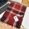 Cachecol Xadrez Todo em Lã Estilo Academia Lã Australiana de Inverno Xale Quente Estilo Britânico Cachecol de Casal Masculino Atacado