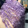 Marca Famosa Cristal Ametista Lavanda Escura Natural Aleatório Semi-Acabado Produtos Naturais Lavanda Semi-Acabados Atacado