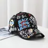 Gorra de Béisbol de Verano con Graffiti para Hombre, Gorra Hip-Hop Estampada Estilo Urbano Juvenil, Gorra Versátil Casual para Sombrear el Sol para Mujer