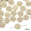 Cuentas planas de acrílico francés retro dorado, hechas a mano, joyería DIY, pulsera, collar, colgante, cadena para teléfono móvil, accesorios