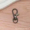 Suministro de Hebilla de Boca de Pez de 3 Puntos, Accesorios de Hebilla para Bolsos, Mosquetón de Resorte, Llavero Chapado en Oro y Plata, Hebilla para Perro de Aleación de Zinc