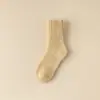 Calcetines de Lana para Mujer, Calcetines de Media Pantorrilla, Engrosados con Forro Polar, Calcetines Caídos, Calcetines Cálidos de Rizo, Calcetines Largos de Cachemira para Mujer