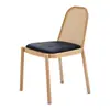 Silla de Comedor de Ratán para el Hogar Silla de Balcón para Exteriores con Respaldo Mesa y Silla de Restaurante de Ocio Estilo Rústico de Hierro Silla de Ratán Estilo Nórdico