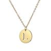 Collar de acero inoxidable con diseño de explosiones japonesas y coreanas, accesorios para mujer, colgante sencillo de 26 letras, cadena de clavícula moderna, joyería transfronteriza.