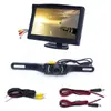 Fornecimento de fábrica ventosa de 5 polegadas display transmissor receptor sem fio HD placa de licença 7 câmeras de carro infravermelhas
