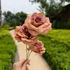 Estilo Rosa Diamante Sem Folhas de 3 Cabeças para Casamento Hotel Arranjo de Parede de Flores Decoração de Casa Adereços de Fotografia Guia de Estrada Imitação