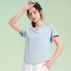 ! Ropa Deportiva Exterior para Mujer Camiseta de Fitness Ropa de Yoga Manga Corta Elástica Secado Rápido Ropa de Running Secado Rápido para Mujer Manga Corta Holgada