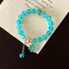 Pulsera de Flor de Margarita Floreciente Pequeña Más Vendida para Mujer, Versátil y de Gama Alta Pulsera de Cristal Rosa Cristal de Girasol, Venta al por Mayor de Joyería Yiwu