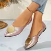 Comercio electrónico transfronterizo, talla grande, nueva colección primavera/otoño 2026, punta poco profunda, punta fina, mocasines de moda y versátiles para mujer, suela plana, zapatos de suela blanda