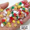 Desenhos animados Natal Nail Art Jóias Novo Bonito Papai Noel Boneco de Neve Sino Resina Broca Acessórios para Unhas Atacado