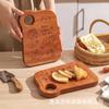 Tábua de corte de madeira maciça transfronteiriça, gravação a laser, cozinha, tábua de corte espessada, conveniente para pendurar, suplemento alimentar para bebês, tábua de corte de pão e frutas