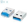 USB3.0AM macho placa rebaixada SMT L = 16,40mm corpo curto com coluna pino reto perna reta borda reta pino largo alta corrente