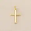 Colgante Cruz de Fuego Transfronterizo Accesorios DIY Estilo Gótico Religioso Colgante de Collar de Cobre Puro Oro Verdadero 18K