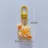 Personaje Lindo Fortuna Dinero Llavero Lindo de Resina Colgante para Bolso Colgante para Mochila Escolar Regalo Decorativo para Niña Estudiante