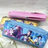 Artículo Popular de Comercio Exterior Kpop Demon Slayer Grupo Femenino Papelería Estuche para Lápices con Cremallera, Bolsa de Almacenamiento Multicapa, Estuche para Lápices Estudiantil de Gran Capacidad