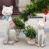 Adornos decorativos para macetas con diseño creativo de gato y dibujos animados de animales, para jardín de infancia, patio y paisajismo.
