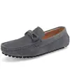 Sapatos Mocassim Masculino Outono Novo Estilo Slip-on Mocassins Masculinos Estilo British Old Money Camurça Plano Sapatos Preguiçosos para o Dia a Dia