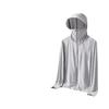 Roupa de Proteção Solar Masculina Verão Proteção UV Ultrafina Respirável Seda Gelo Roupa de Proteção Solar Jaqueta de Pesca ao Ar Livre Leve Quebra-Vento