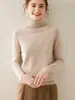 Suéter de Cachemira Grueso de Cuello Alto Holgado de Moda para Mujer en Color Sólido para Otoño e Invierno