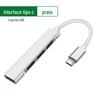 Estação Dock Hub para Laptop de Carro Divisor Hub USB 3.0 Tipo-C One-To-Four Estação Dock Multi-Interface