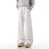Nuevos pantalones de chándal grises para hombre, marca de moda de primavera, pantalones rectos holgados, pantalones deportivos de estilo americano fluidos, pantalones largos casuales versátiles