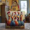 2026 Nueva Serie Transfronteriza de Pollo Estampado Digital Bolso Tote Acolchado de Hombro de Moda
