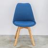 Silla Moderna Minimalista para Estudio, Café, Respaldo de Negociación, Ocio con Cojín Suave de Tulipán de Madera, Hecha de Superficie de Cáñamo + Madera de Haya