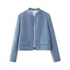 Chaquetas Europeas y Americanas de Otoño e Invierno con Lentejuelas Transfronterizas, Elegantes Chaquetas Largas de Moda con Lentejuelas de Diseño de Nicho