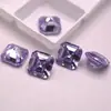 Pagoda Cuadrada Azul Forma de Pagoda Piedra Preciosa Piedra Suelta Circonita Lavanda Piedra Suelta Anillo Colgante Incrustación Accesorios DIY