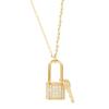 Collar con llave y candado de plata esterlina s925 para mujer, cadena de clavícula moderna, estilo de celebridad de Internet, estilo frío, ligero, lujoso, nicho, simple