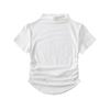 Playera de Manga Corta con Cuello Alto de las Spice Girls Diseño Nicho Cintura Alta Plisada Sexy Reveladora de Pecho Grande Ajustada Base Interna de Hombro