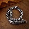 Diseño de nicho de alta gama estilo chino para hombre ajustable dominante patrón de paz plata tailandesa pulsera vintage hecha a mano para hombre