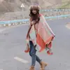 Chal bohemio, capa exótica para mujer, adecuada para viajes a Xinjiang, excursiones por la pradera y sesiones de fotos, capa exterior de estilo étnico