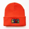 Gorro de Punto Bordado Periférico del Juego Among Us Gorro Cálido de Otoño e Invierno Gorro de Lana Dibujo Animado Suéter Estudiante Gorro para el Frío