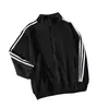 Chaqueta Nueva de Tres Rayas Primavera y Verano 2024 Estilo Coreano Delgado para Hombre Chaqueta de Estudiante Negra Uniforme de Béisbol Suelta para Mujer Tendencia Bf